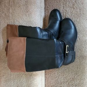 Black & brown boots